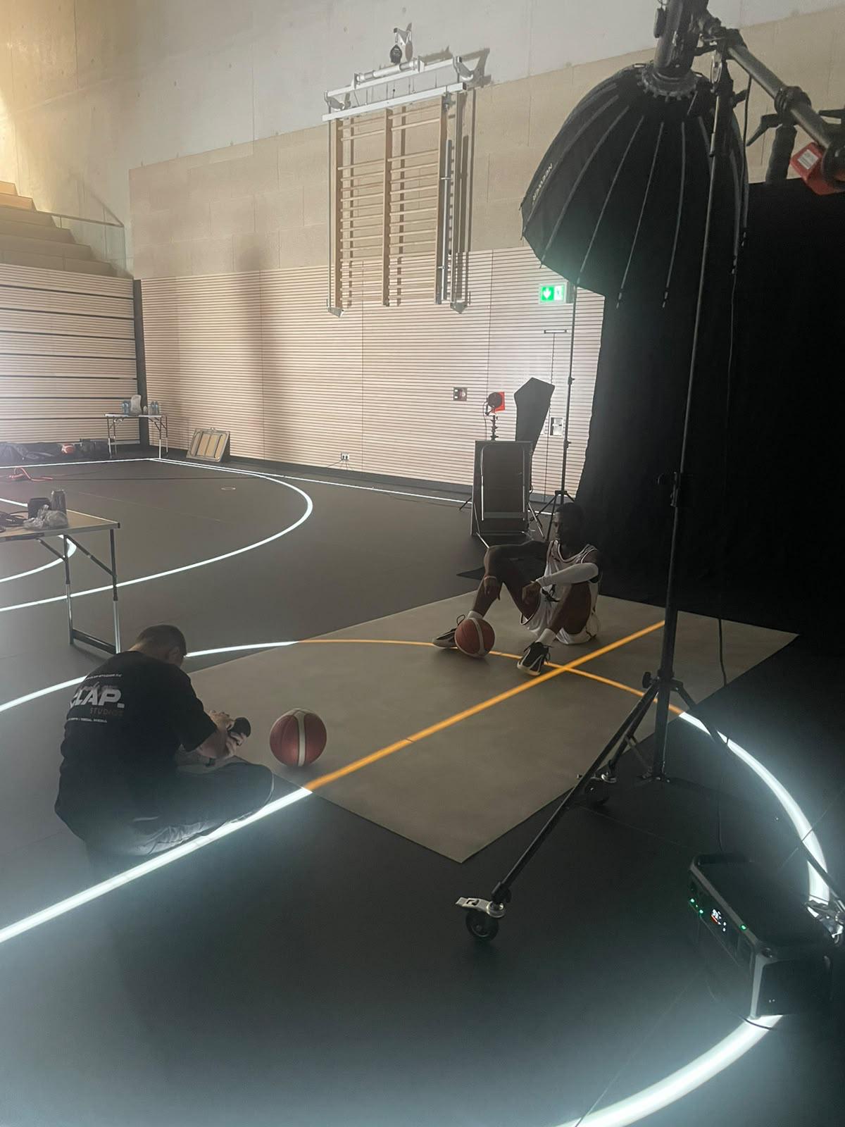 Behind the scenes at Bakary Coulibali's media day photoshoot